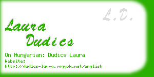 laura dudics business card